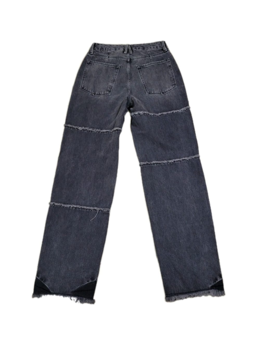 Good American Women's Straight Leg Fray Ankle Gray Jeans 2/26 Waist 26 Inseam 31 - Picture 3 of 11